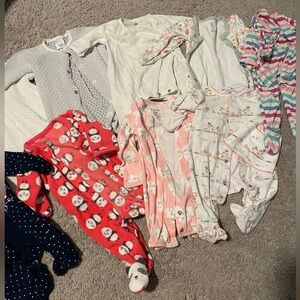 Assorted Baby Girl Newborn Onesies and Sleepers